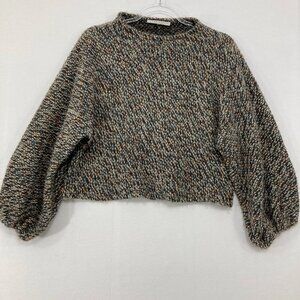 Bryn Walker size Small Wool Blend Dolman Sleeve Relaxed Cropped Slouchy Sweater